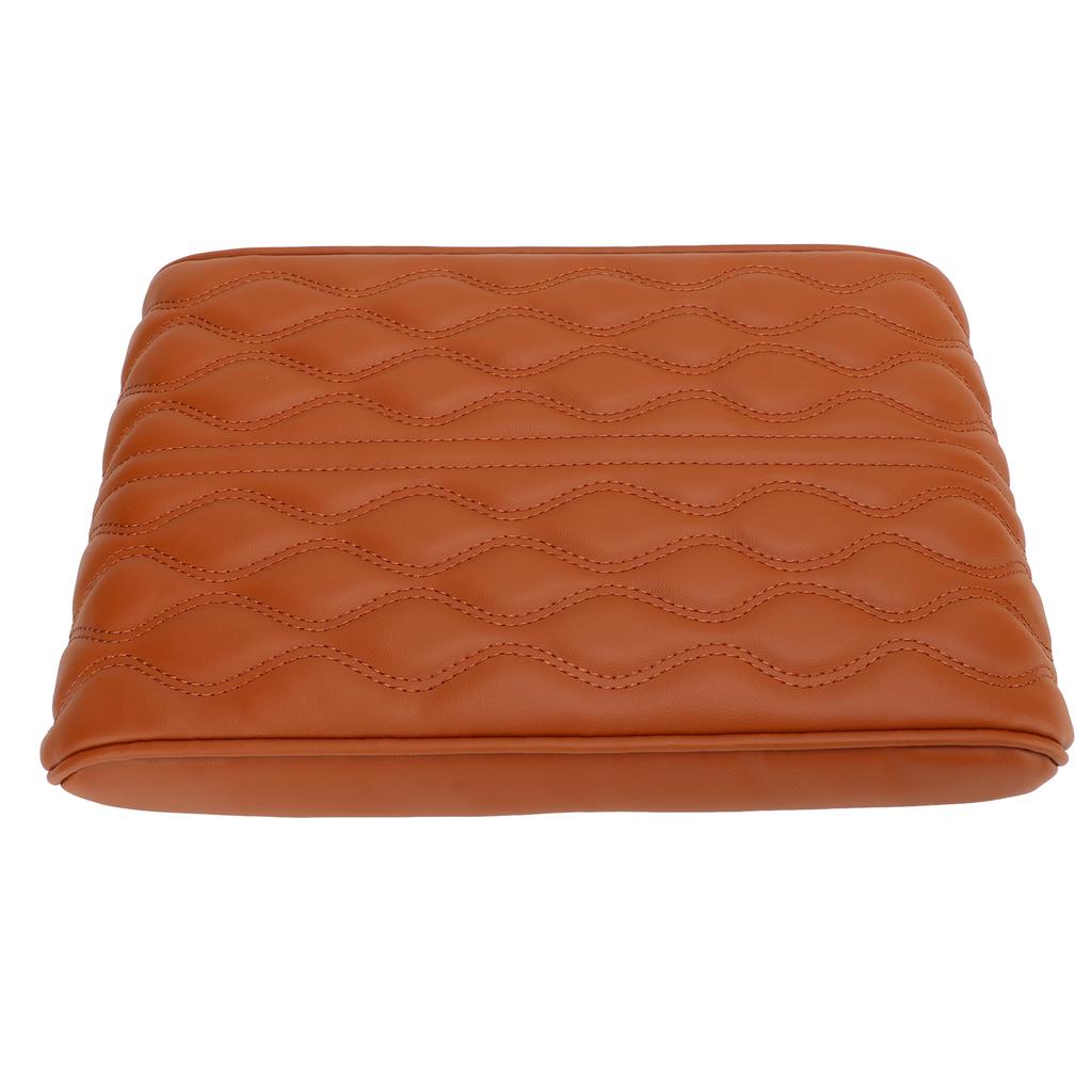 Center Console Armrest Cover Pad   PU Leather Waterproof Elastic Strap for SUV Truck Car