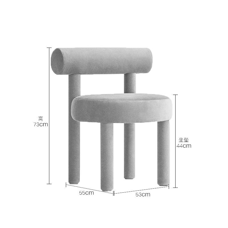 Light Luxury Modern Makeup Stool,Casual Backrest Chair for Bedroom Dressing Table,Designer Dining Chair for Home Use,Comfortable