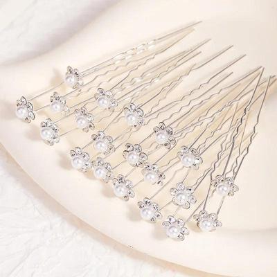 10 Stück Hochzeit Braut Perle Blume Kristall Haarnadeln Clips Brautjungfer Schöner Schmuck Hochsteckfrisur Dekor Frauen Kreative Geschenke Accessoire