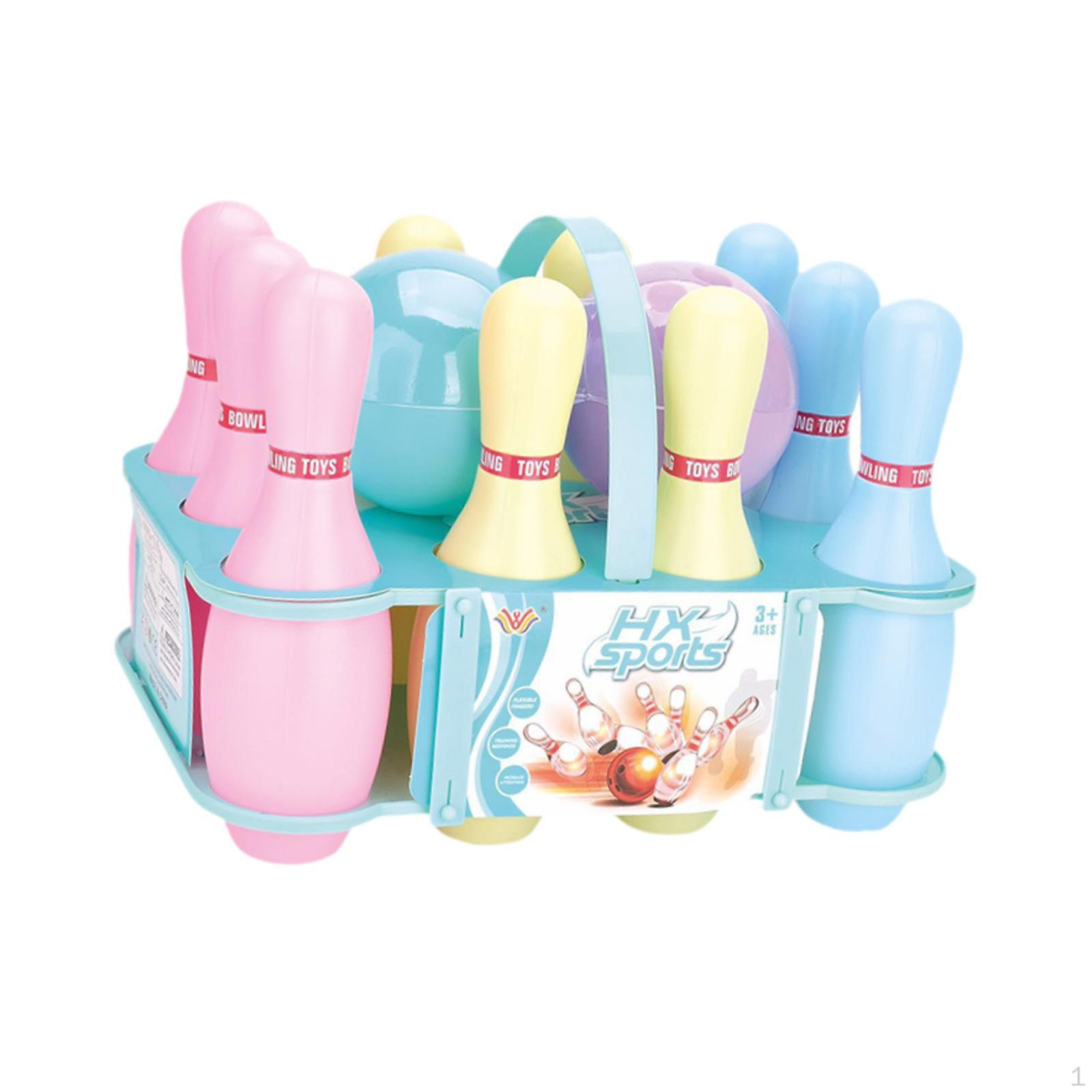 

Детский набор для боулинга, дошкольное занятие со стойкой, игра для отдыха в помещении и на открытом воздухе Macaron color 23cm