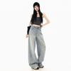 Women's Rhinestone Star Wide Leg Jeans - 2026 Spring/Autumn, Loose & Flattering Floor-Length Pants