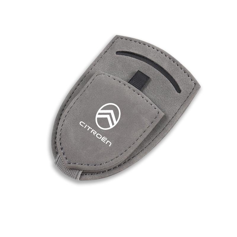 Suede Glasses Clip Car Sun Visor Card Ticket Clamp Fastener For Citroen e-C3 e-C4 X C5X C3 C4 Cactus Picasso C-Crosser C6 C1 C2 akr256