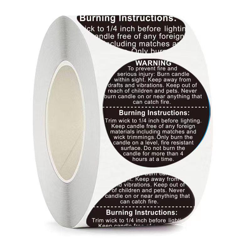Scented Candle Safety Tips Self-Adhesive Stickers