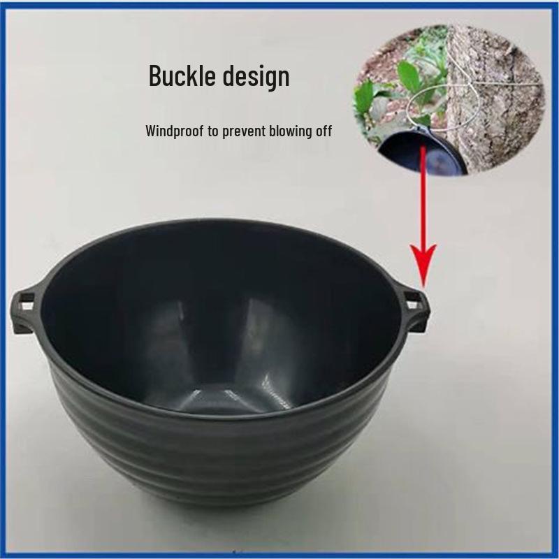 Rubber Tree Sap Collection Set: Drop-Resistant Tapping Bowl with Holder and Glue Tongue