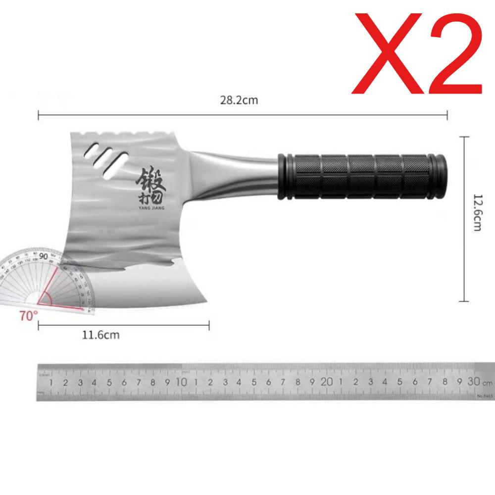 2PCS Heavy Duty-Butcher Axe Knife, Meat Cleaver Knife, Stainless Steel Butcher Axe Knife, Breaker Knife