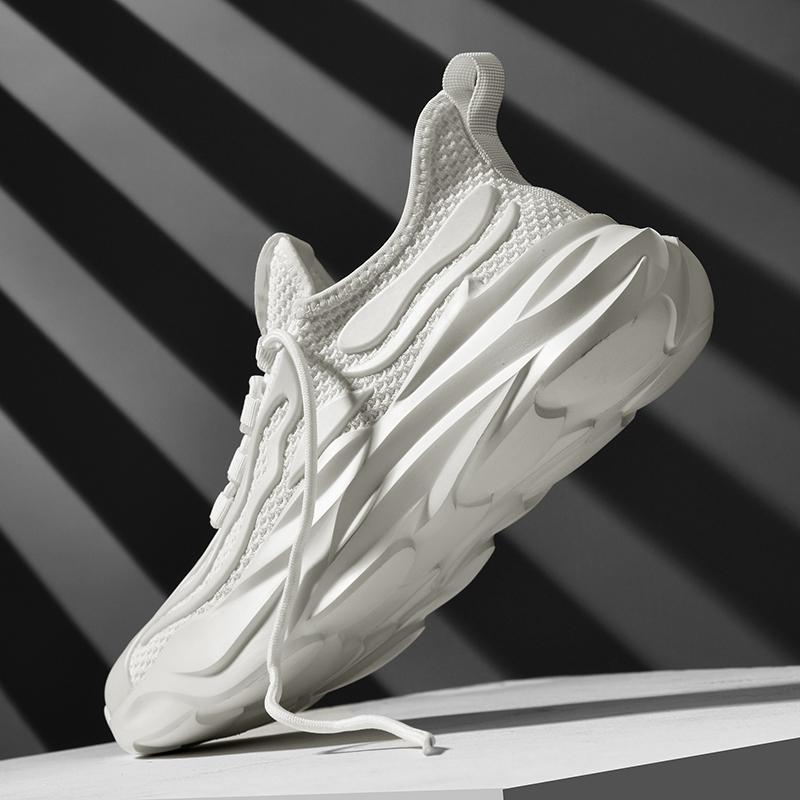 

Модная обувь для мужчин, дышащие повседневные спортивные белые кроссовки, мужские панк-туфли на платформе, кроссовки черного цвета 45 белый