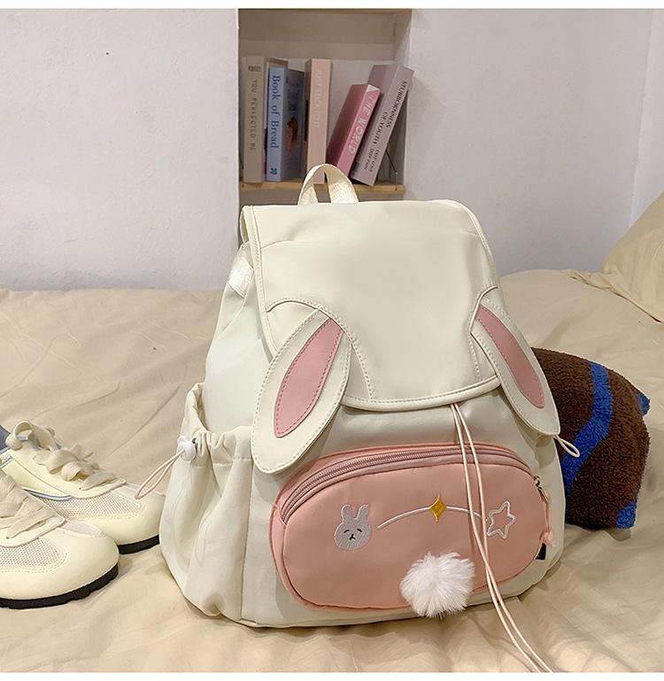 Adorable Large Capacity Rabbit Anime Backpack for High School Girls