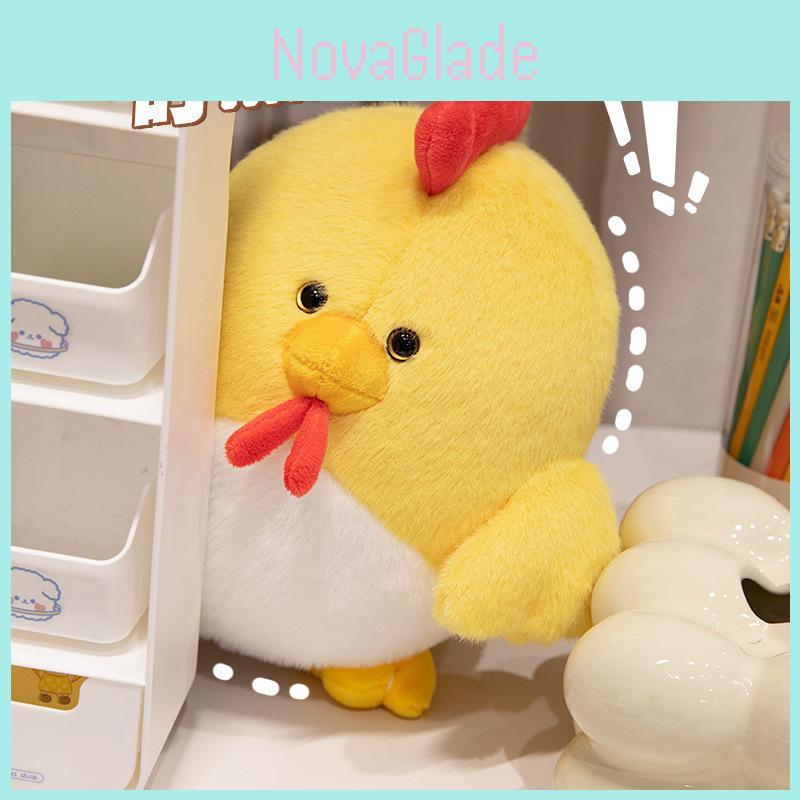 Interactive Chicken Plush Toy With Pp Cotton Fill For Kids Playroom And Sleep Support