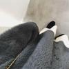 Korean Style Loose Faux Mink Velvet V-neck Cardigan Coat for Women