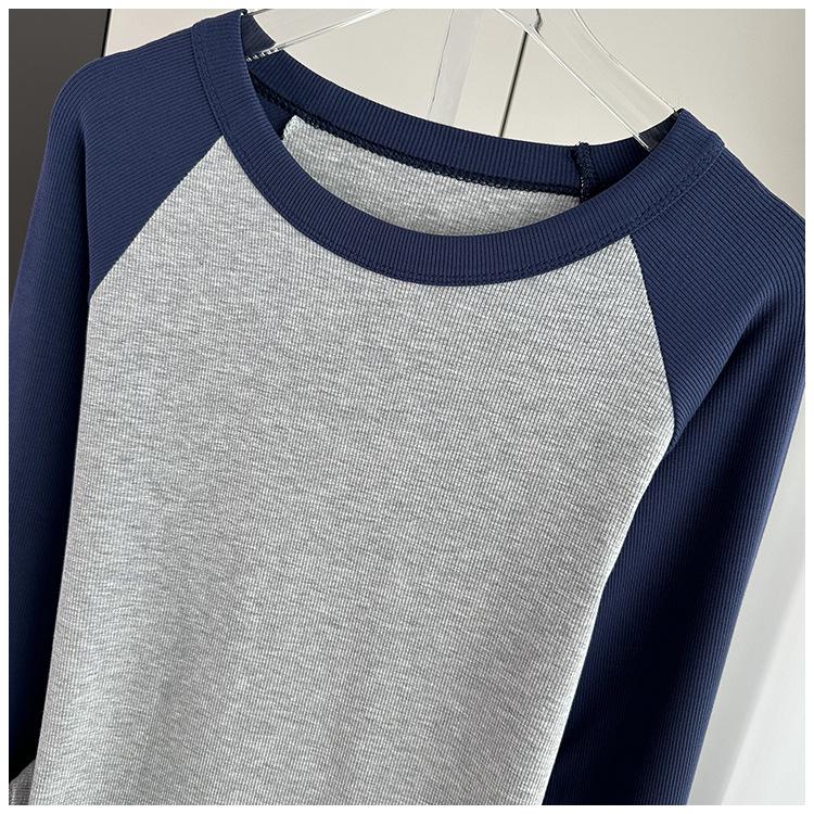 Women Modal Ribbed Long Sleeve T Shirt Slim Inner Top Spring Autumn Winter Versatile Wear