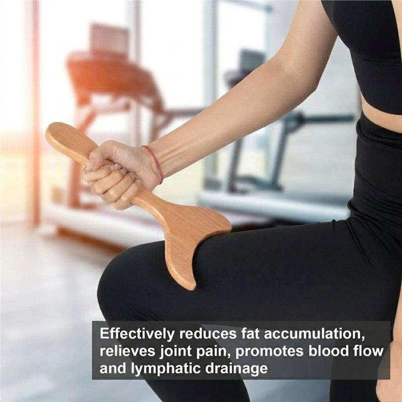 ABBP-Wooden Gua Sha Wood Massage Tools,Wooden Lymphatic Drainage Massager, Body Sculpting Tool Paddle,Body Contouring
