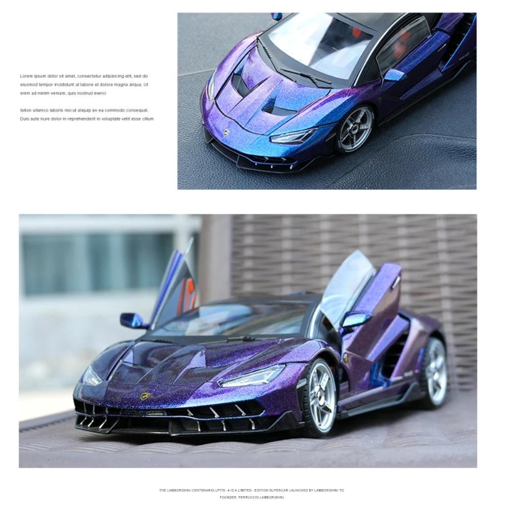 1/18 Lamborghini Centenario LP770-4 Supercar Alloy Car Diecasts & Toy Vehicles Metal Toy Car Model Sound and Light Collection Kids Toy
