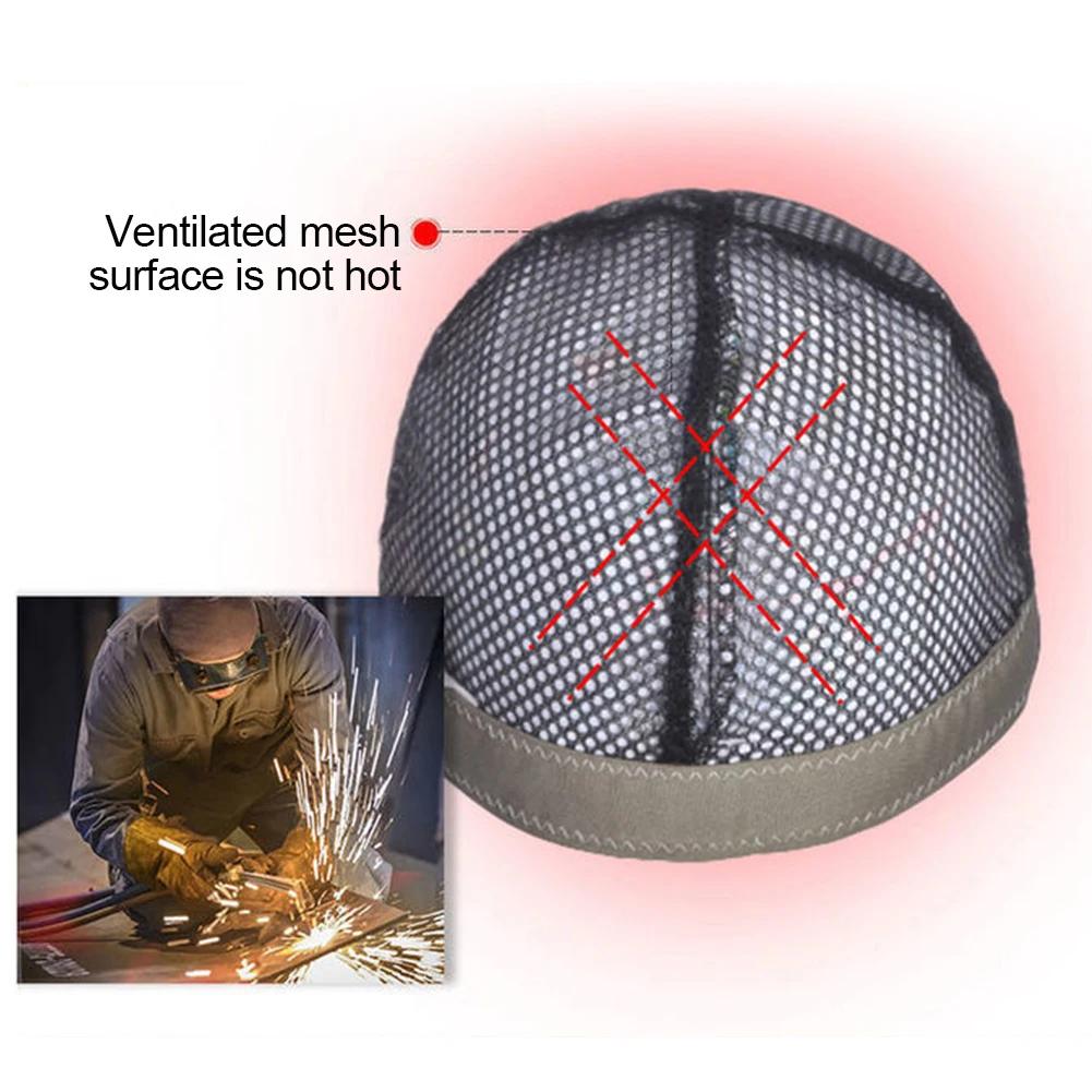 Welder Work Cap Anti-scalding Flame Resistant Welding Hat Welding Protective Hats Head Protective Cover Welder Protection Hat
