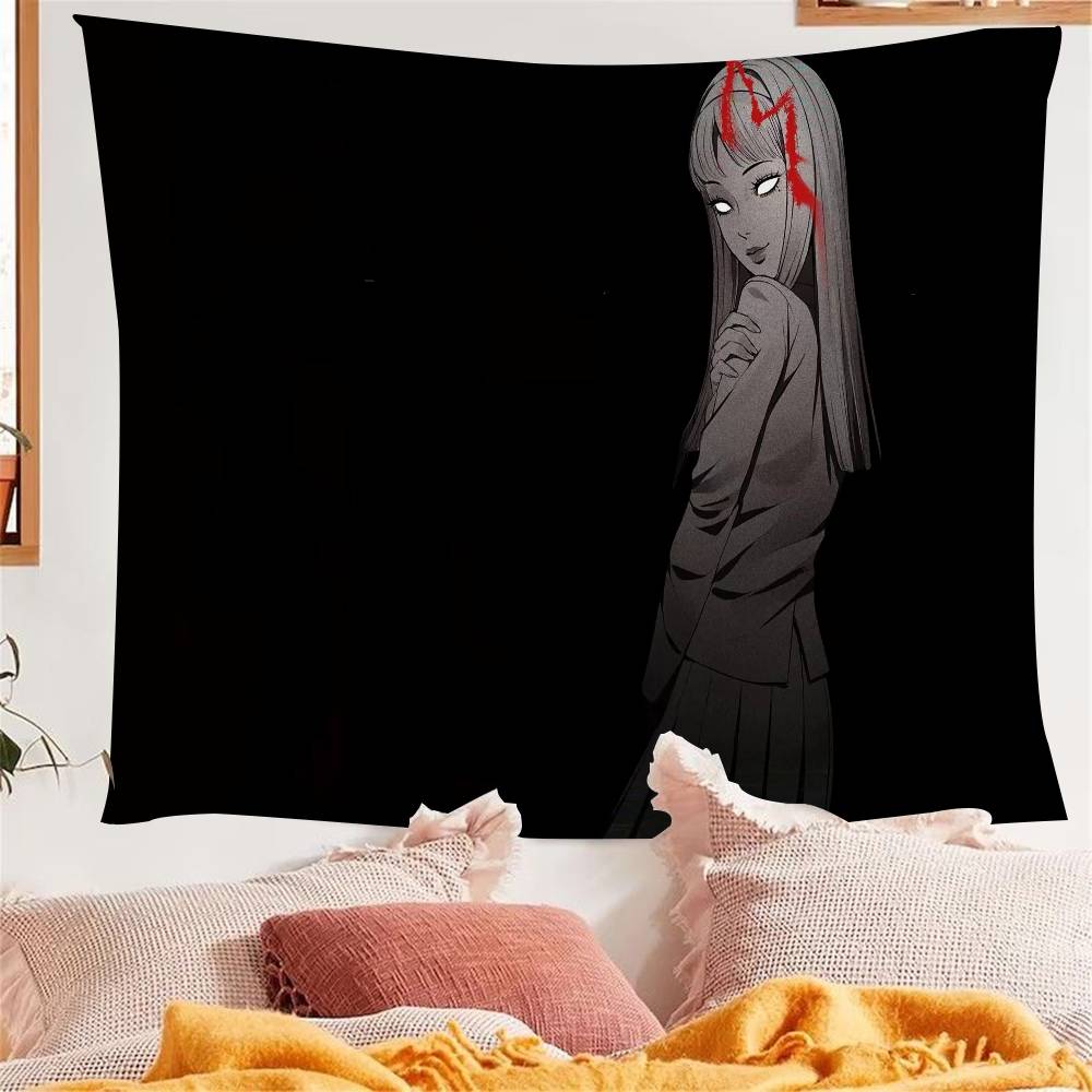 Anime Junji ItoI TomieT Horror Comics Colorful Tapestry Wall Hanging Bohemian Wall Tapestries Mandala Wall Hanging Sheets