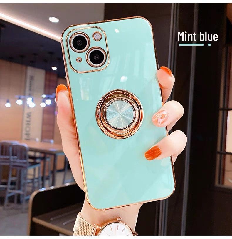 Magnetic Ring Bracket Electroplated Case for iPhone 11/12/13 Pro/14/15/XR/XS Max 