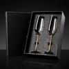 Set di Coppe da Champagne in Cristallo di Diamante Europeo Alta Bellezza Fatte a Mano Coppa ad Alto Stelo Tazza per Bollicine Set da Vino per la Casa Coppia di Tazze