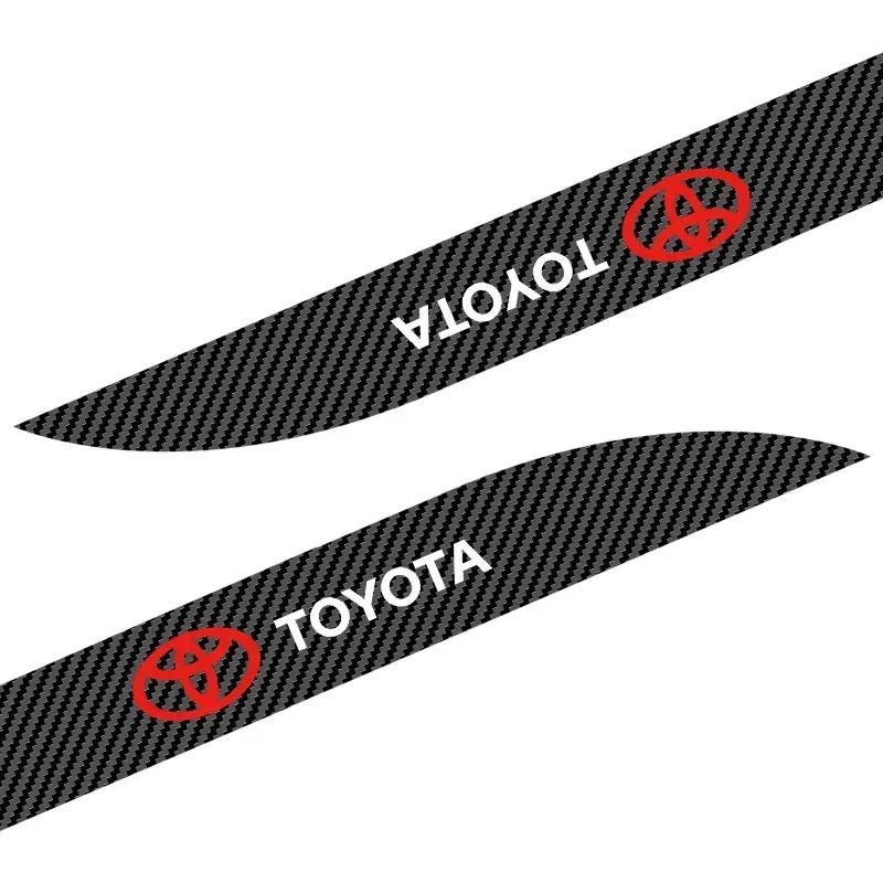 2 stk Karbon Bildør Sideskjørt Terskel Stripe Klistremerker Dekaler Styling for Toyota GR TRD Chr Corolla Yaris Rav4 E150 E120 Land Cruiser 200