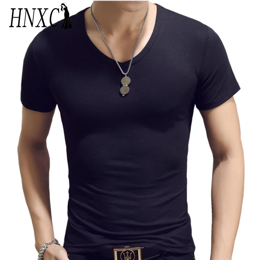 HNXC XIA Men's fashion casual solid color print Tops & T-shirts