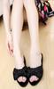 Portable 4cm heeled slippers for indoor perfect for entrance entrance and school Black with storage size S to women's use, graduations, ceremonies,