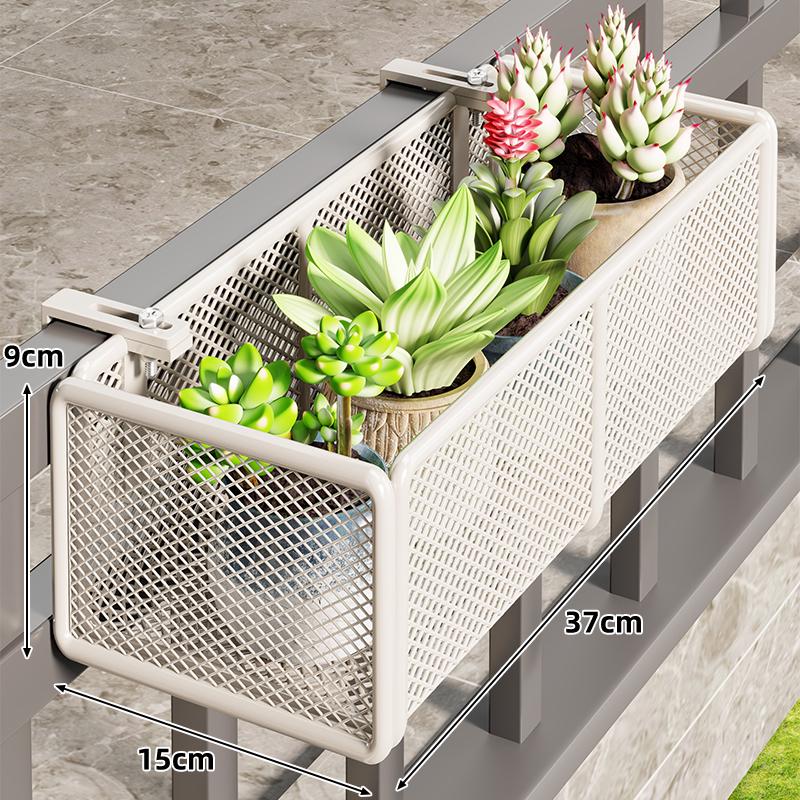 Wrought Iron Balcony Flower Stand & Succulent Rack