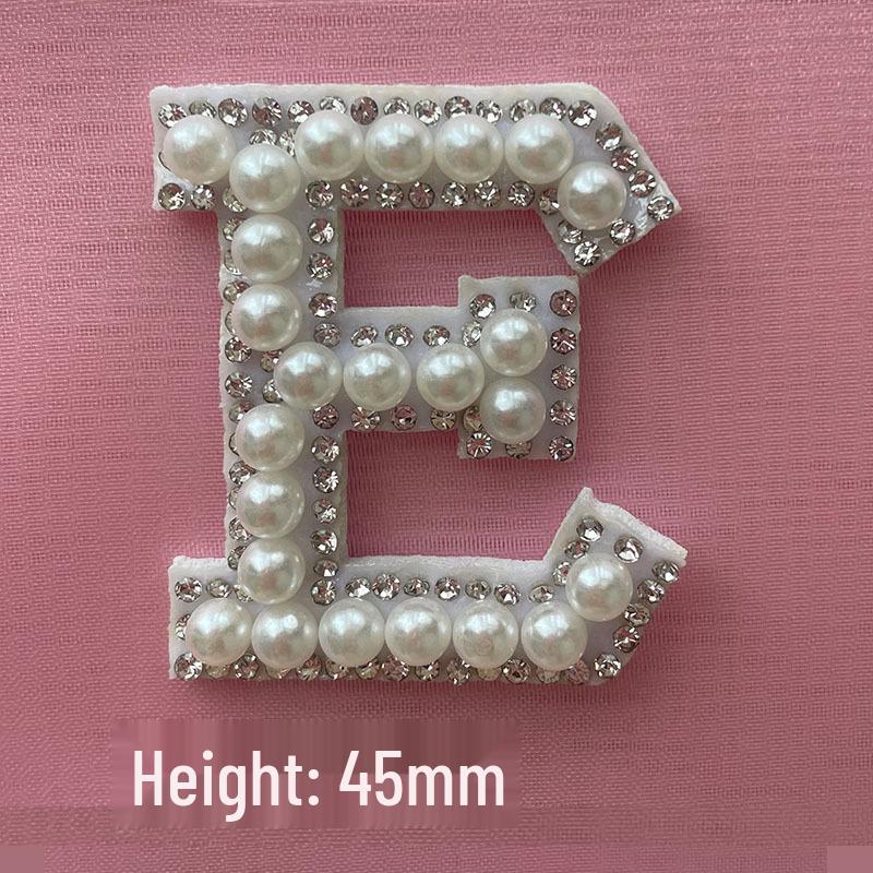 DIY Pearl & Rhinestone Iron-on Letter Stickers - 26 Alphabet Designs for Hat Decoration
