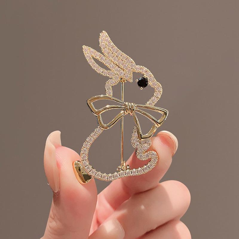 Vintage Brože Králíčků Pro Ženy Roztomilé Jednoduché Mašličkové Brože Králíčků