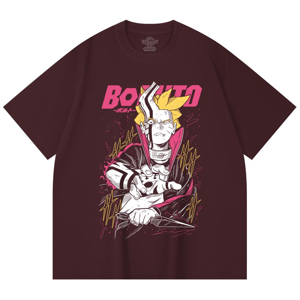 

230 Gsm 100% Cotton Boruto V1 Print Unisex Heavy Cotton T Shirt 2XL