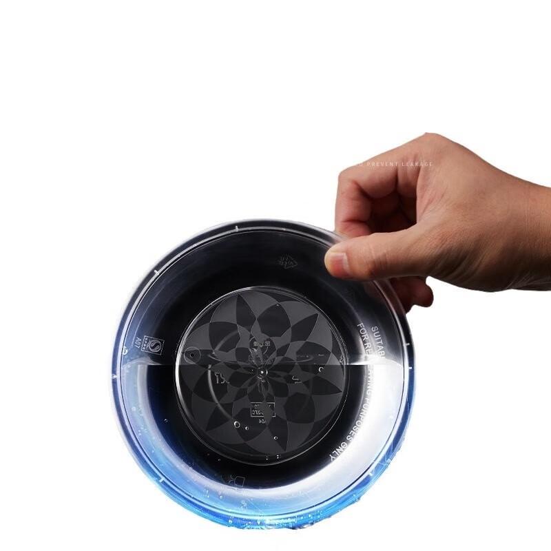 MiaoJie Disposable Round Plastic Food Containers with Lids