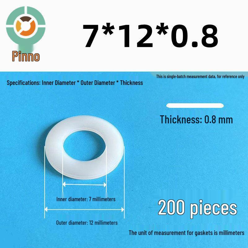 Thickened Nylon Plastic Flat Washer: Hard Plastic Gasket M2-M16