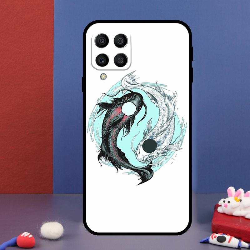 Koi Fish Yin Yang Art For Samsung Galaxy M12 M13 M33 M23 M53 M15 M55 M31 M51 M14 M34 M54 M20 M32 M52 Phone Case
