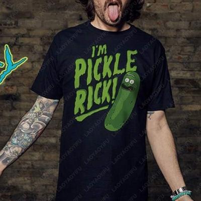 I'm Pickle Rick Mens T Shirt Cool and Funny Morty Design Schwifty Joke Design Streetwear Casual Tee Top Funny Tshits Cotton Tees