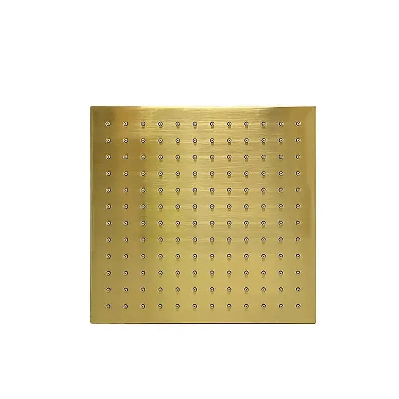 Bathroom Accessories Bath Square Rain Shower Head Quality Brass Shower, Brushed Gold, Rose, Black, Chrome, Brushed Grey
