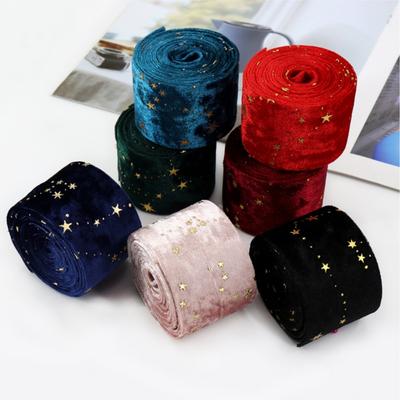 Sıcak Damgalama Hediye Paketleme Yumuşak Doku El Sanatları Kurdeleleri Çift Taraflı Kadife Kurdeleler Kendin Yap Projeleri İçin Zarif Düğün Dekoru