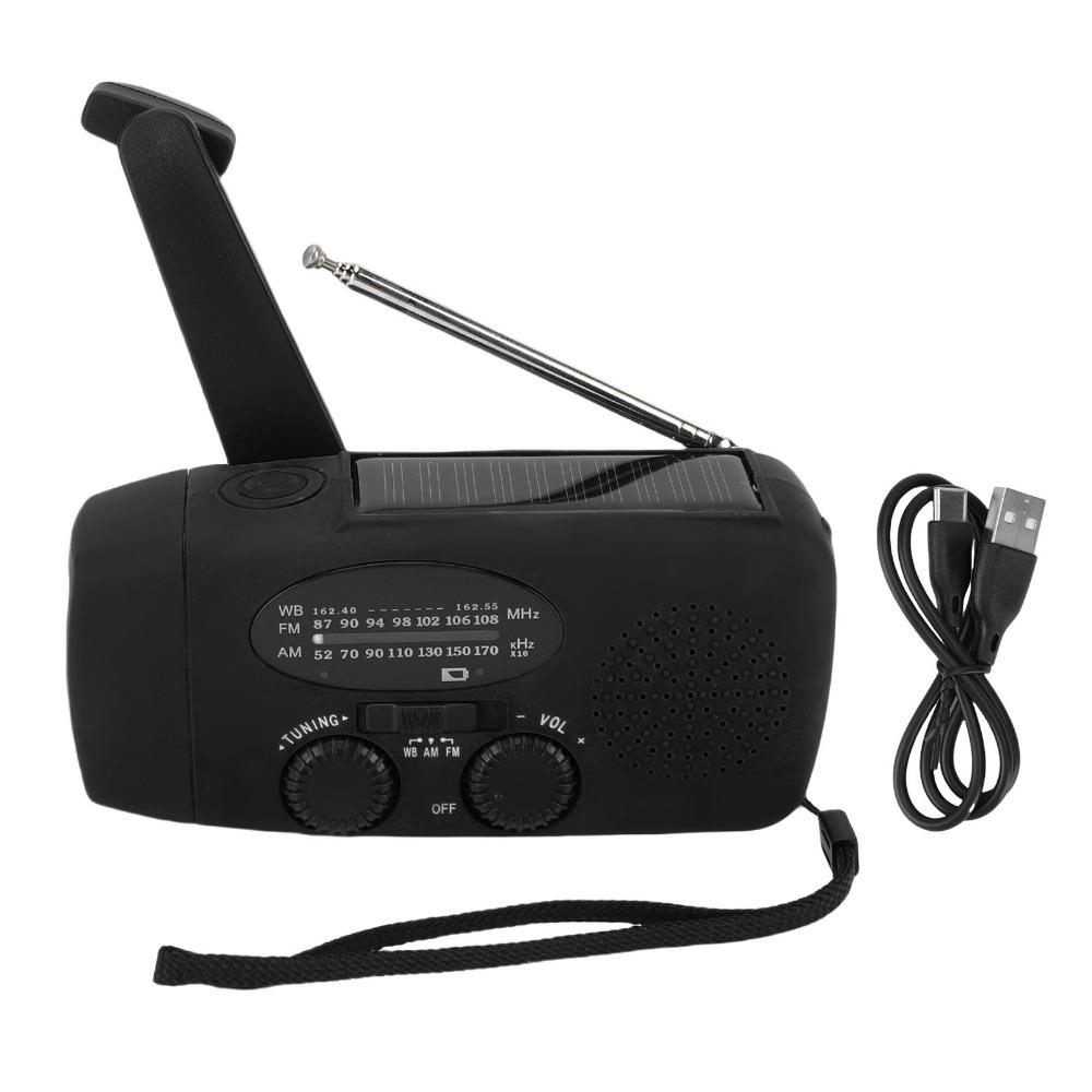 Solar Charging Solar Powered Radio Multicolor Weather Alert Radio  Home Preparedness