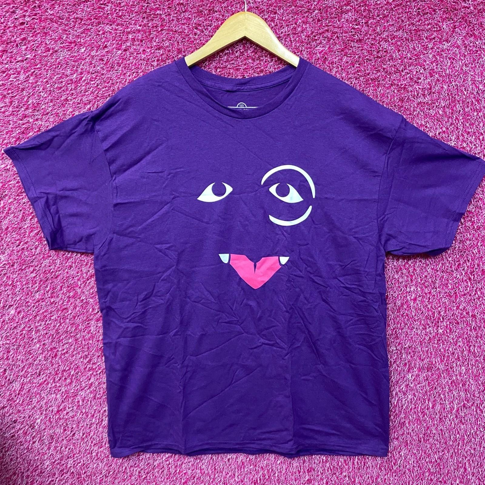 Sesame Street The Count Face Purple 100% Cotton T-shirt Mens Tees Top L