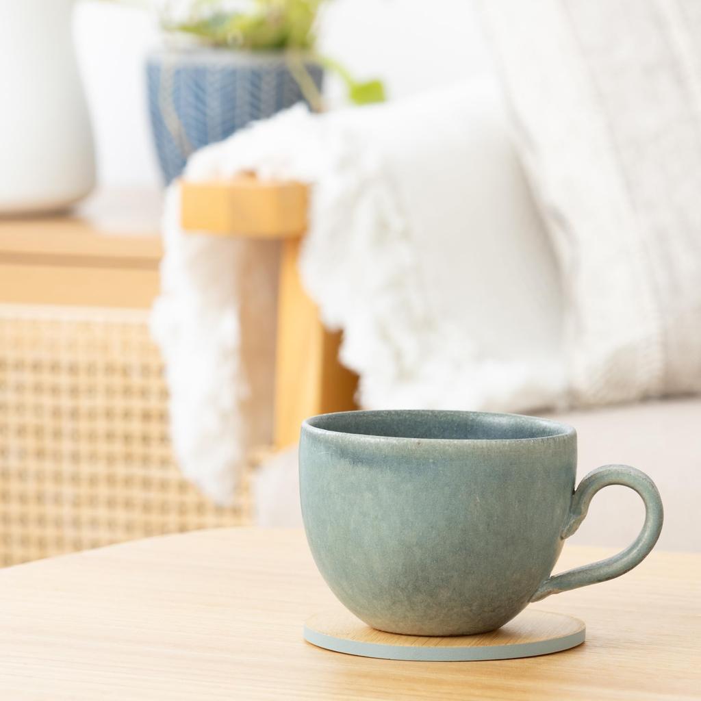 Marui Seito Shigaraki Ware Hechimon Mug, 320ml Capacity, Black Celadon, Green, MR-3-4434