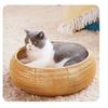 PP Rattan Circular Cat Cage Pet Bed Warm Autumn Winter Pad Cat Beds Removable Washable Doghouse Hammock for Cats Villa Nest