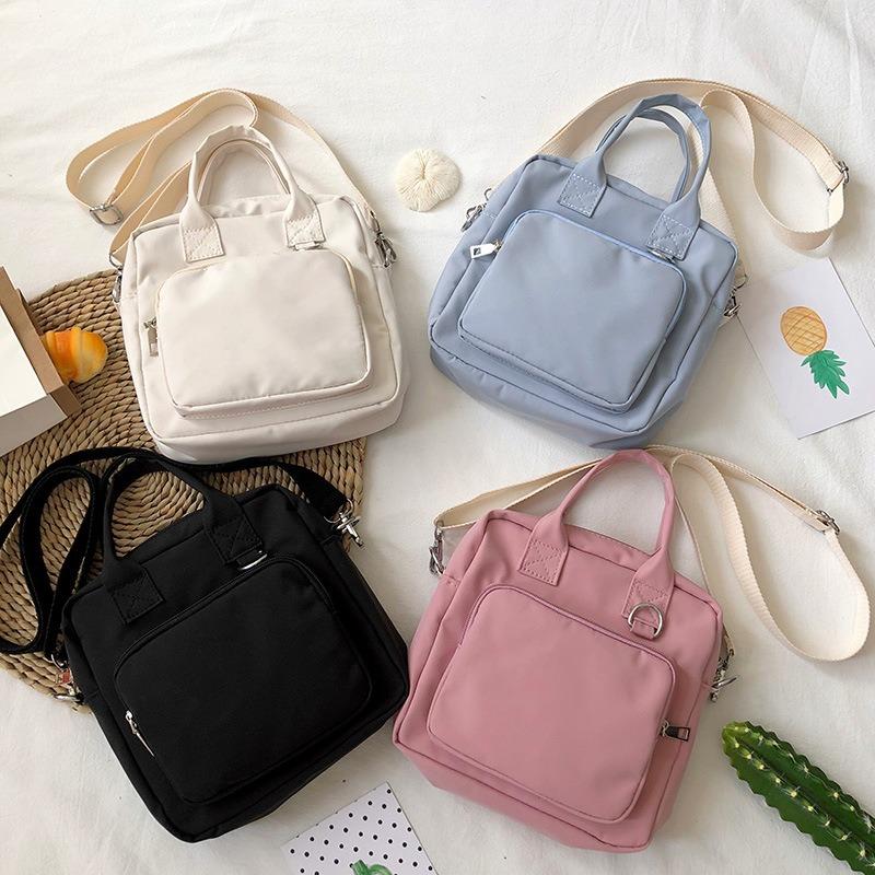 Cute Women's Bag Two-dimensional Doll Transparent Pain Large-capacity Canvas Bag New Girl Heart Messenger Bag