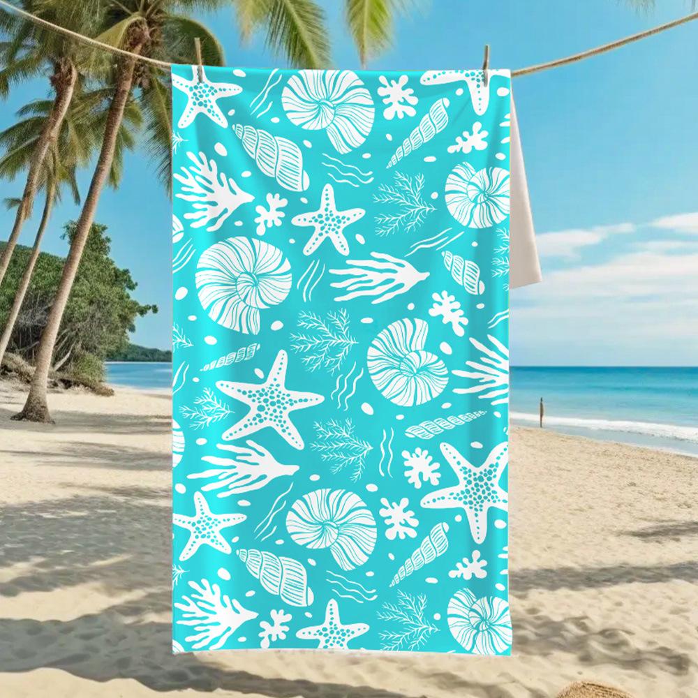 2026 Mermaid Tail Beach Towel Printed Towel Seaside Vacation Absorbent Beach Towel