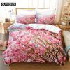 Fresh Flowers Queen Bedding Set Duvet Cover Kids Bedroom Bed Set Comforter Cover Set King Size Duvet Cover Set Bedding Sets