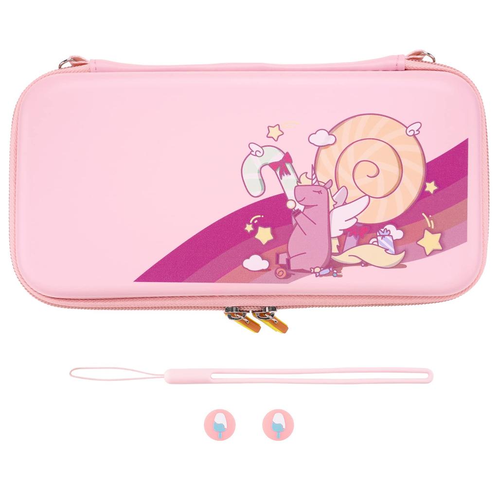 Carrying Case Compatible with eXtremeRate PlayVital Switch Hard Portable Soft Bellet Lining Switch Storage Carrying Case Compatible with Nintendo