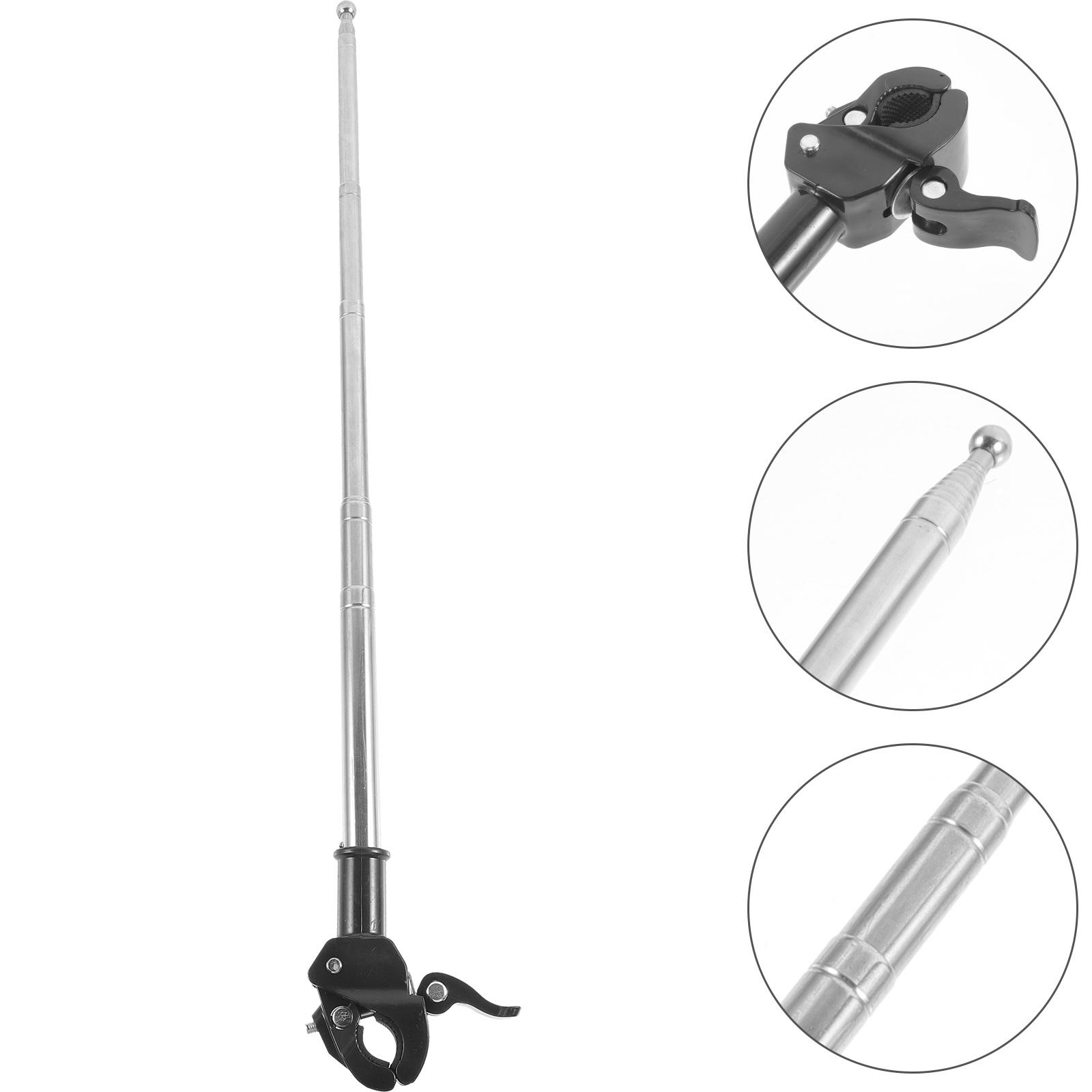

Подставки для флагштоков Монтажное основание Держатель для флагштока на автомобиль Маленькие металлические принадлежности Для улицы 109.5x1.6cm серебряный
