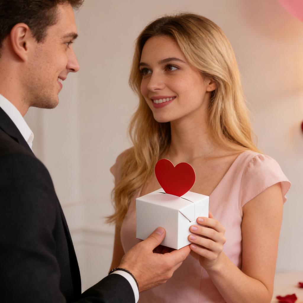 Cutie cadou 3D în formă de inimă pentru Ziua Îndrăgostiților, Cutie cadou pliabilă, 10 buc/pachet