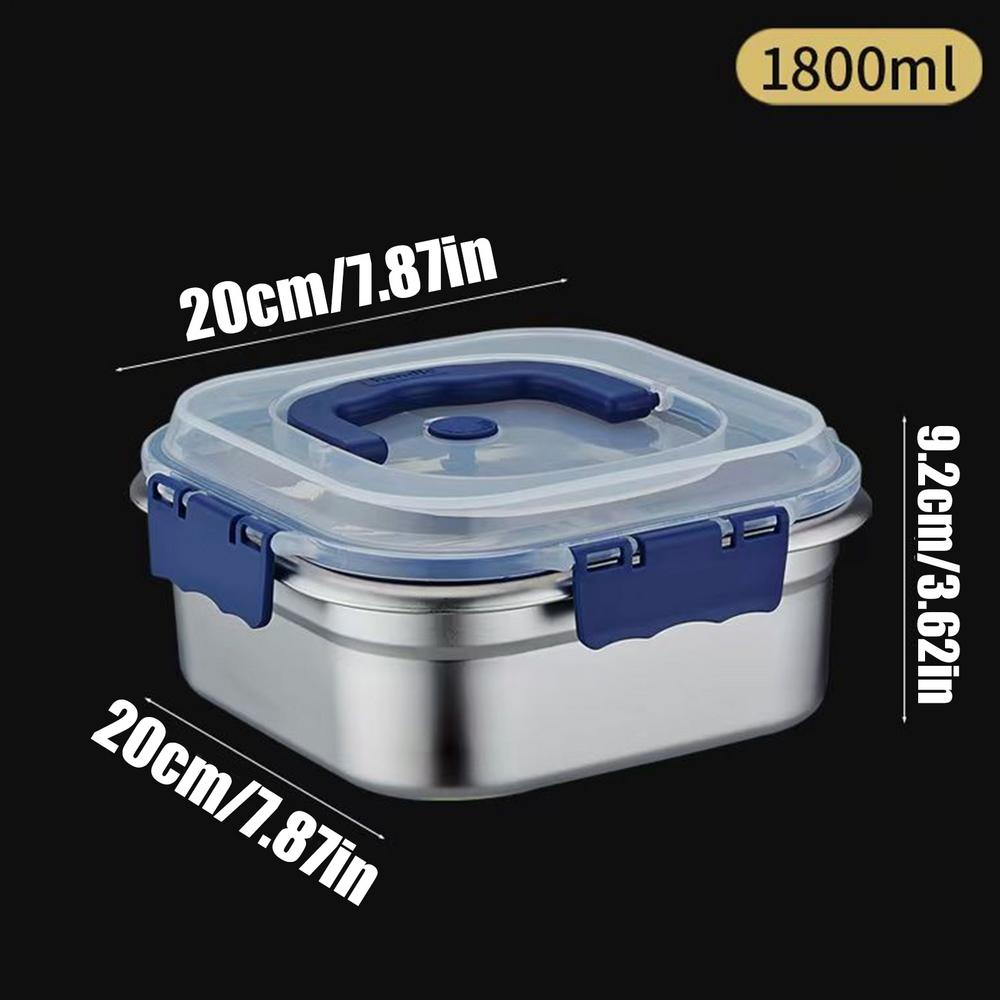 

1800ML 2600ML Lunch Box Stainless Steel Food Storage Containers With Lids Airtight Containers For Snack Salad Meal Prep School