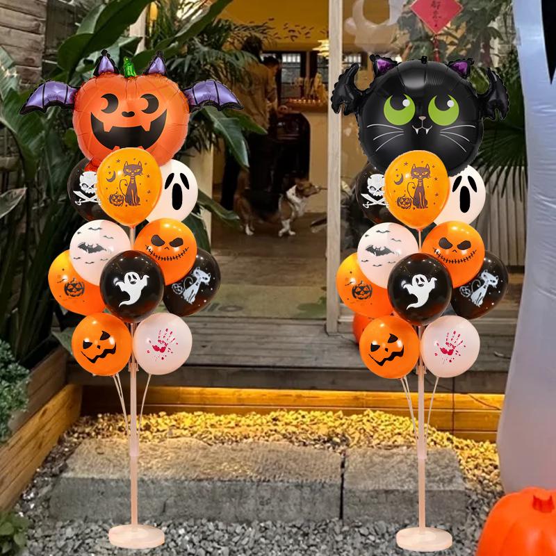 Halloween Pumpkin Atmosphere Balloons for Tables, Bars, Kindergartens, and Shopping Mall Displays