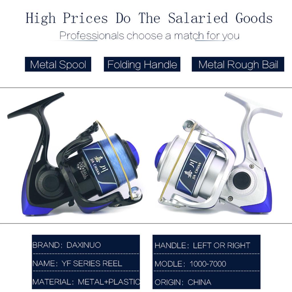 1000-7000 Saltwater Fishing Reel Ice Fishing Spinning Reel Sea 5.5:1 Line Wheel Plastic Head Fishing Wheel