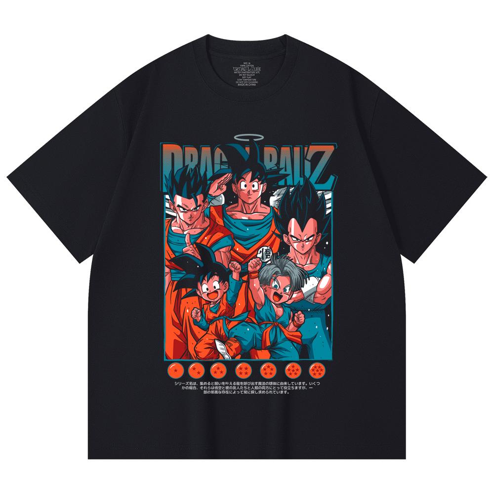 230 Gsm 100% Cotton Dragon Ball V37 Print Unisex Heavy Cotton T Shirt