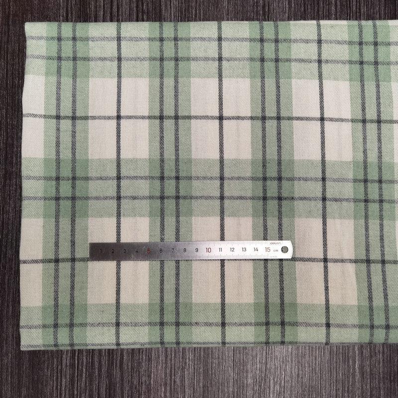 Children's Twill Plaid Flannel Shirt Fabric - Yarn Dyed, Brushed Cotton