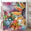 Vibrant Floral Shower Curtain: Embrace The Colorful Sunflower, Soft Fabric, Creative Vibes For Your Inspiring Bathroom