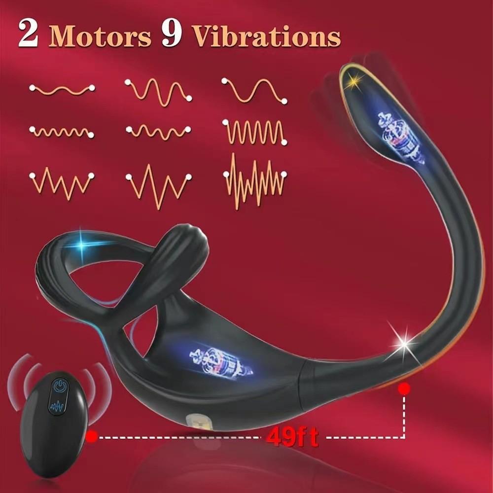 APP-Steuerung Einsteckbarer Vibrations-Butt-Plug Penisring für Männer Prostata-Massagegerät Anfänger Anal-Vibrator Anal-Plug für Schwule Sexspielzeug Männer Verzögerte Ejakulation